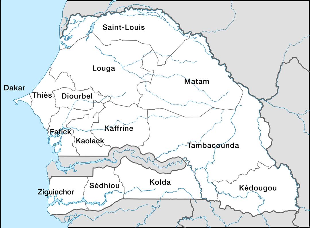 Carte Sénégal